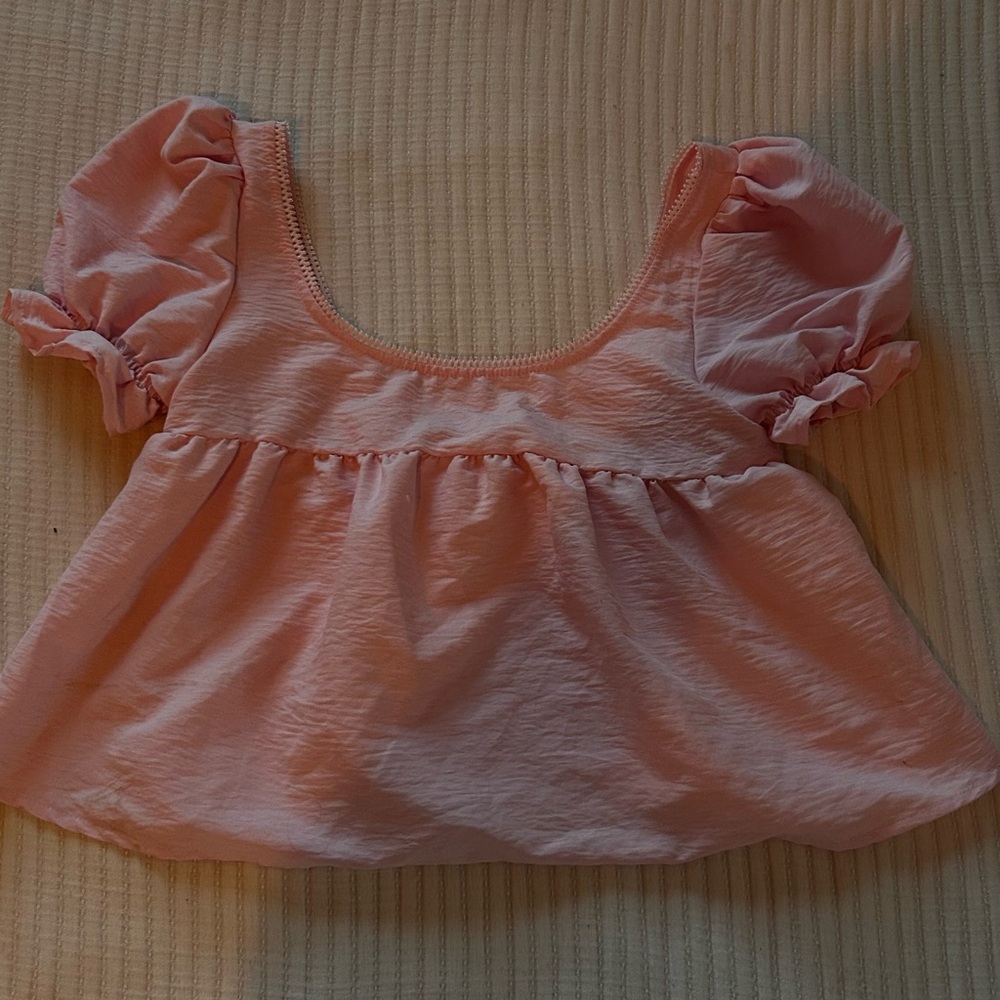 SHEIN Pink Ruffled Blouse